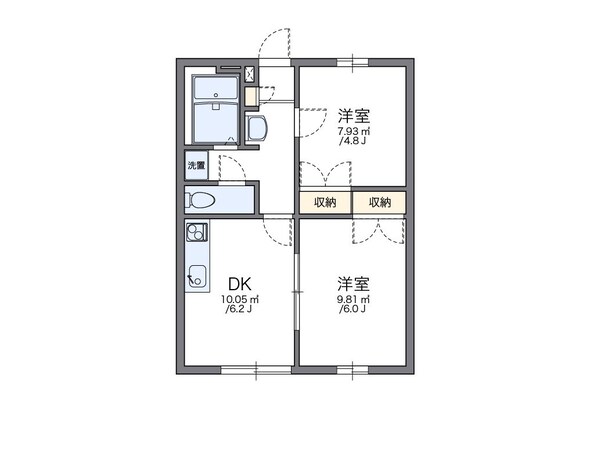 レオパレス中台の物件間取画像